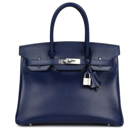 HERMÈS BIRKIN 30 BLEU SAPHIR BOX PALLADIUM HARDWARE