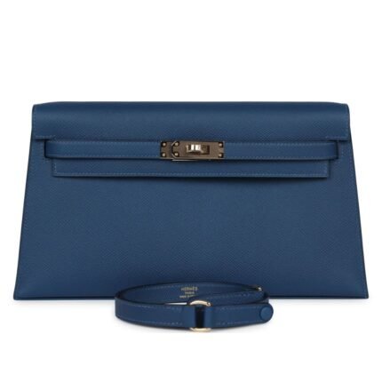 HERMÈS KELLY ELAN DEEP BLEU EPSOM PERMABRASS HARDWARE