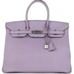 VINTAGE HERMÈS BIRKIN 35 LILAC CHEVRE MYSORE PALLADIUM HARDWARE