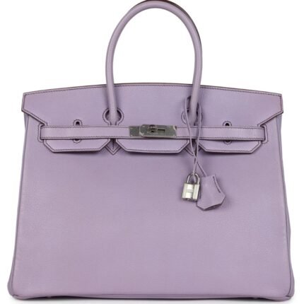 VINTAGE HERMÈS BIRKIN 35 LILAC CHEVRE MYSORE PALLADIUM HARDWARE