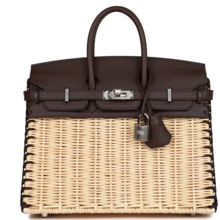 HERMÈS PICNIC BIRKIN 25 ROUGE SELLIER SWIFT PALLADIUM HARDWARE