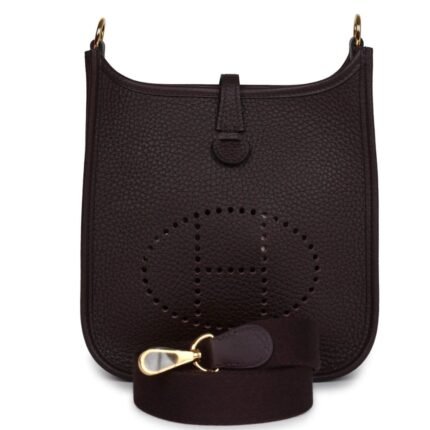 HERMÈS EVELYNE TPM ROUGE SELLIER CLEMENCE GOLD HARDWARE