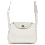 HERMÈS MINI LINDY WHITE SWIFT PALLADIUM HARDWARE