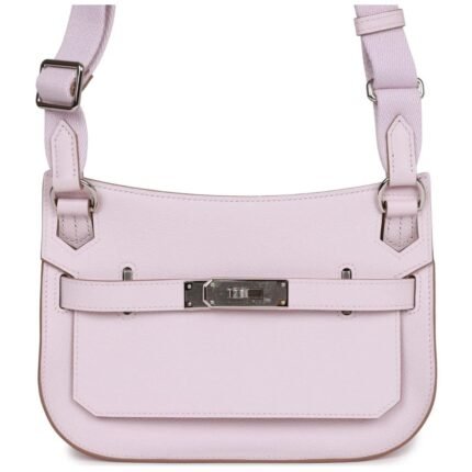 HERMÈS JYPSIERE MINI MAUVE PALE VERSO EVERCOLOR PALLADIUM HARDWARE