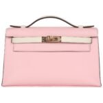 HERMÈS SPECIAL ORDER (HSS) KELLY POCHETTE ROSE SAKURA AND NATA SWIFT ROSE GOLD HARDWARE