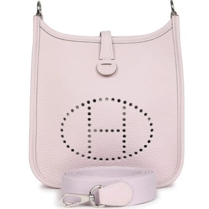 HERMÈS EVELYNE TPM MAUVE PALE CLEMENCE PALLADIUM HARDWARE