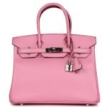 PRE-OWNED HERMÈS BIRKIN 30 BUBBLEGUM EPSOM PALLADIUM HARDWARE