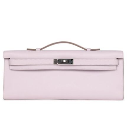 HERMÈS KELLY CUT MAUVE PALE SWIFT PALLADIUM HARDWARE