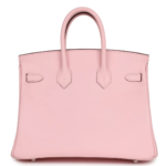 HERMÈS BIRKIN 25 ROSE SAKURA SWIFT PALLADIUM HARDWARE