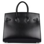 HERMÈS BIRKIN SELLIER 25 BLACK BOX PALLADIUM HARDWARE