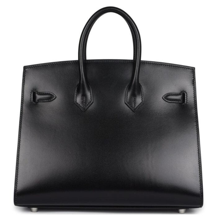 HERMÈS BIRKIN SELLIER 25 BLACK BOX PALLADIUM HARDWARE