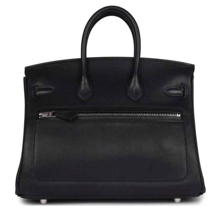 HERMÈS LIMITED EDITION BIRKIN ROCK 25 BLACK VOLUPTO PALLADIUM HARDWARE