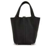 HERMÈS PICOTIN LOCK 18 BLACK CLEMENCE PALLADIUM HARDWARE