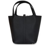 HERMÈS PICOTIN LOCK 22 BLACK CLEMENCE GOLD HARDWARE