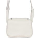 HERMÈS MINI LINDY WHITE SWIFT PALLADIUM HARDWARE