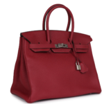 HERMÈS BIRKIN 35 ROUGE GRENAT TOGO PALLADIUM HARDWARE