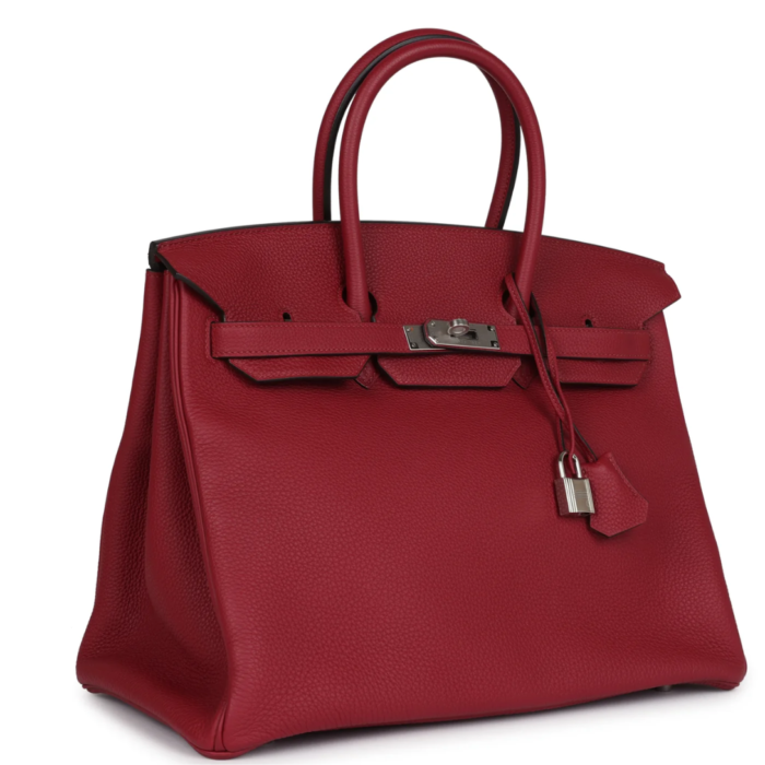 HERMÈS BIRKIN 35 ROUGE GRENAT TOGO PALLADIUM HARDWARE