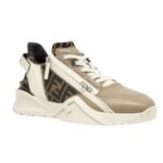 FENDI FLOW LEATHER LOW-TOPS