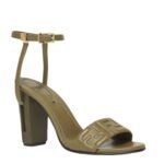 FENDI DELFINA FF NAPPA LEATHER HIGH HEELED SANDALS