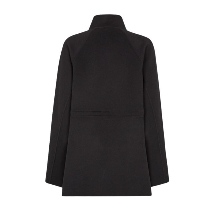 FENDI BLOUSON BLACK WOOL PARKA