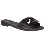 FENDI BAGUETTE LEATHER SLIDES