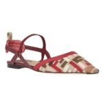 FENDI COLIBRÌ LITE MULTICOLOR FF MESH FLAT SLINGBACKS