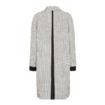 FENDI OVERCOAT WHITE CHECK WOOL CAR COAT