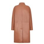 FENDI OVERCOAT TAN-COLORED LEATHER OVERCOAT