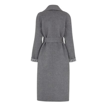 FENDI COAT GRAY WOOL COAT