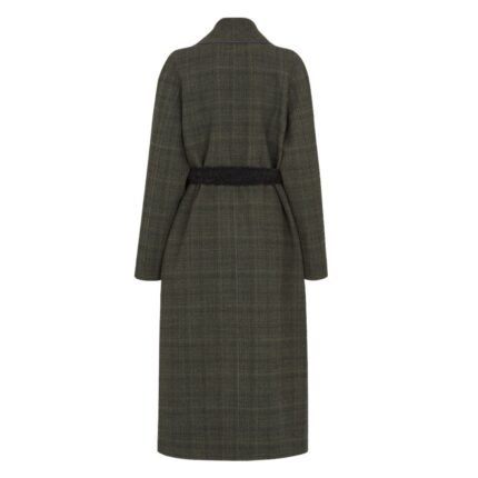FENDI COAT GREEN TWEED COAT