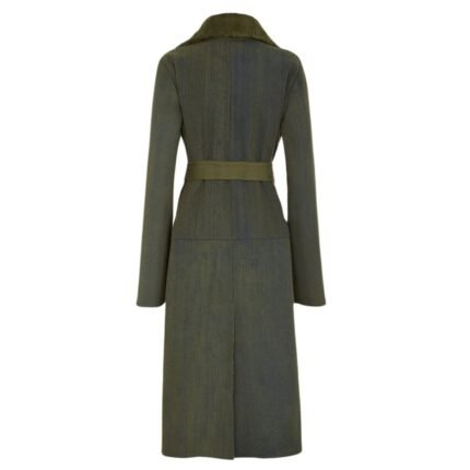 FENDI COAT DARK GREEN SHEEPSKIN COAT