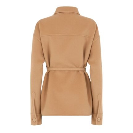 FENDI JACKET GO-TO JACKET IN CAMEL-COLOR CASHMERE