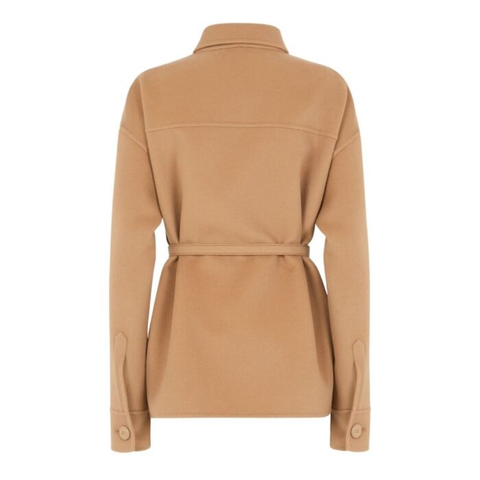 FENDI JACKET GO-TO JACKET IN CAMEL-COLOR CASHMERE