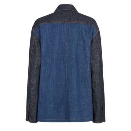 FENDI JACKET BLUE TWO-TONE DENIM JACKET