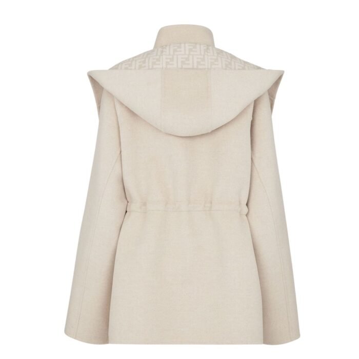 FENDI BLOUSON BEIGE WOOL JACKET