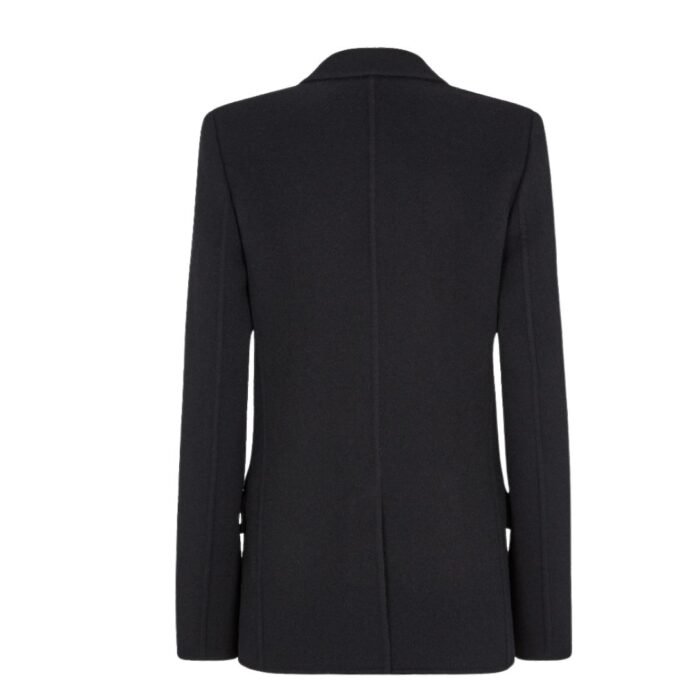 FENDI BLOUSON BLACK WOOL JACKET