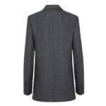 FENDI JACKET GRAY PINSTRIPED WOOL BLAZER