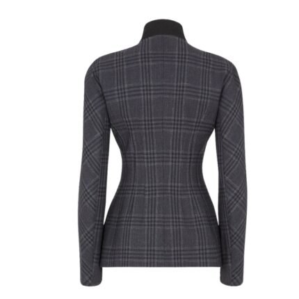 FENDI JACKET GRAY CHECKED WOOL BLAZER