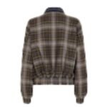 FENDI BLOUSON BROWN FENDI TARTAN BOMBER JACKET