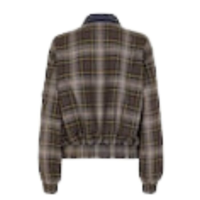 FENDI BLOUSON BROWN FENDI TARTAN BOMBER JACKET