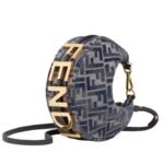 FENDIGRAPHY MINI BLUE CHENILLE MINI-BAG