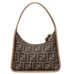 FENDI MINI FENDESSENCE BROWN FF FABRIC MINI-BAG