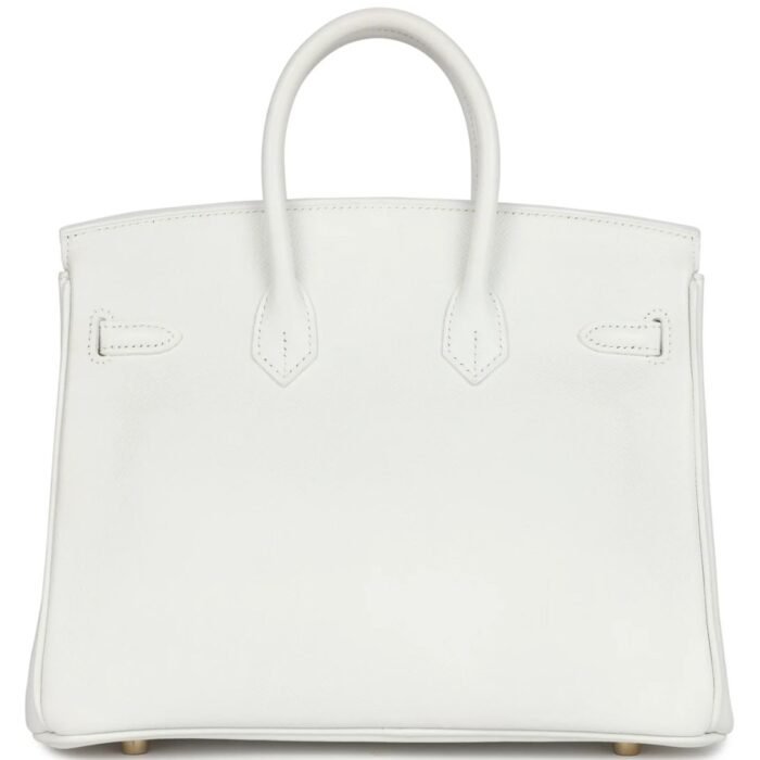 PRE-OWNED HERMÈS BIRKIN 25 WHITE EPSOM GOLD HARDWARE