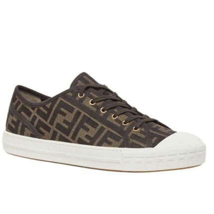FENDI DOMINO FF FABRIC LOW-TOPS