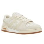FENDI MATCH CANVAS LOW-TOPS SUEDE