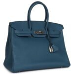 PRE-OWNED HERMÈS BIRKIN 35 COLVERT TOGO PALLADIUM HARDWARE