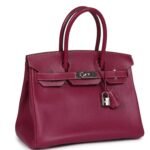 PRE-OWNED HERMÈS BIRKIN 30 TOSCA CANDY EPSOM PALLADIUM HARDWARE
