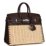 HERMÈS PICNIC BIRKIN 25 ROUGE SELLIER SWIFT PALLADIUM HARDWARE