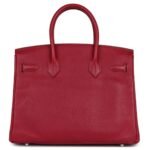 PRE-OWNED HERMÈS BIRKIN 30 RUBIS EPSOM PALLADIUM HARDWARE