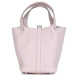 HERMÈS PICOTIN LOCK 18 MAUVE PALE CLEMENCE PALLADIUM HARDWARE